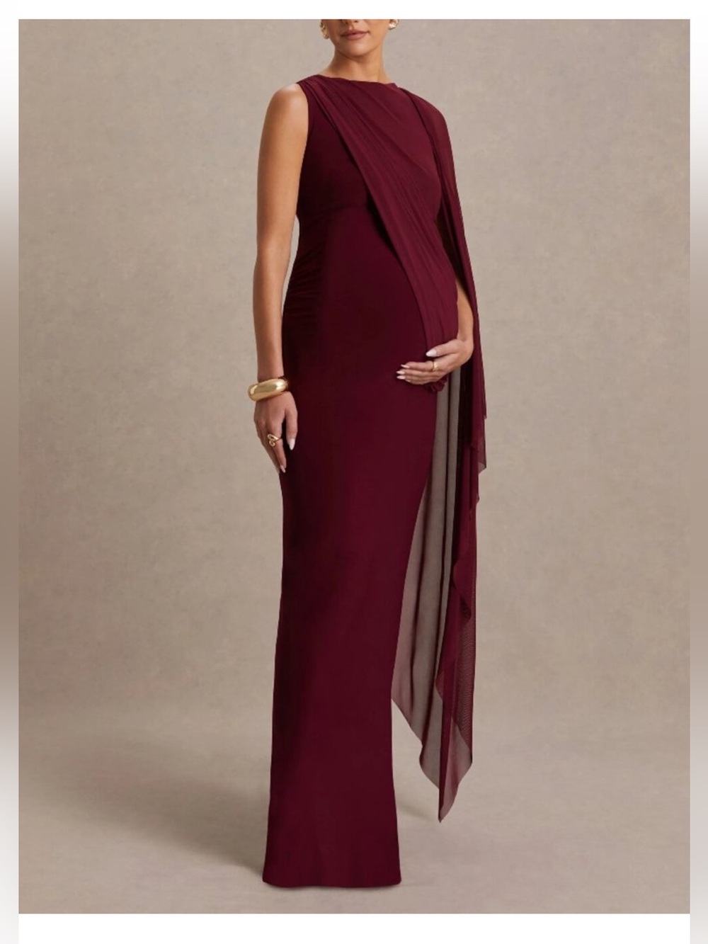 Maternity Wedding guest dress Club L London | Cristina Dress - Picture 2 of 9